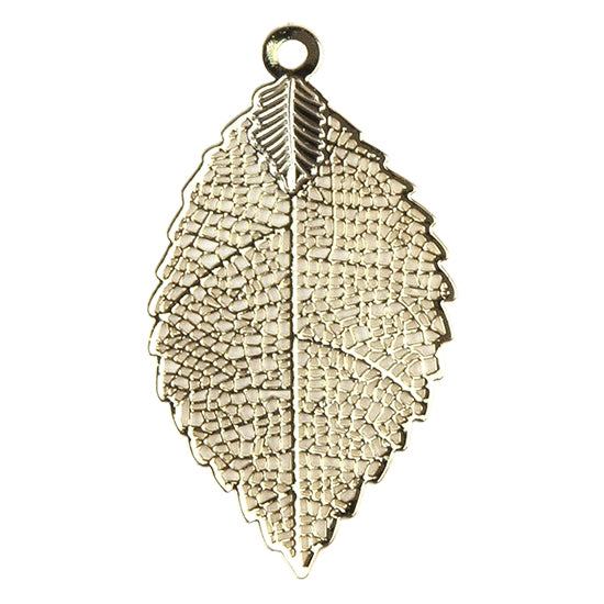 Brass Pendants - Delicate Leaf - 18k Gold Plated