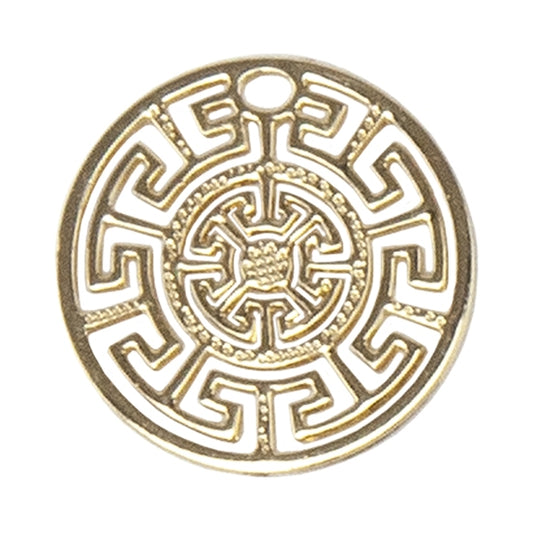 Brass Pendants - Aztec Round