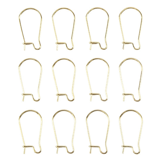 Stainless Steel Hoop Earwires - Golden Bronze Color - 6 Pairs