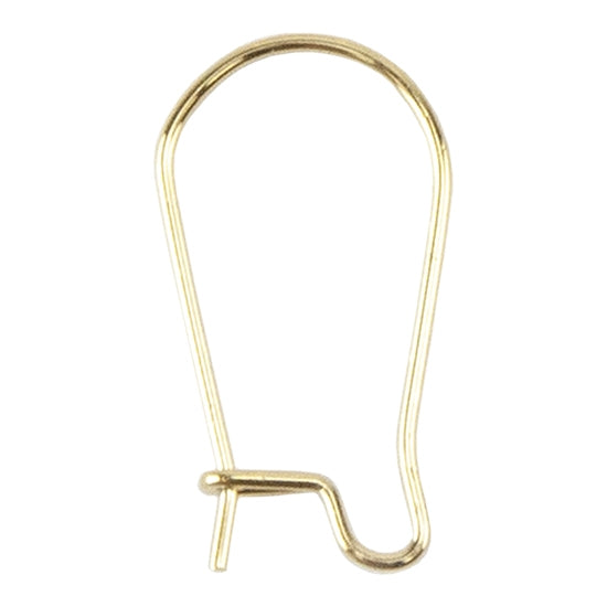 Stainless Steel Hoop Earwires - Golden Bronze Color - 