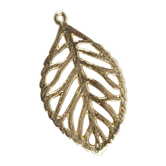 Brass Pendants - Leaf 18k Gold Plated