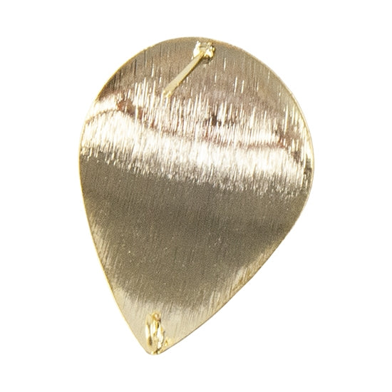 back of Brass Large Teardrop Stud Earring with Loop - 18k Gold Plated