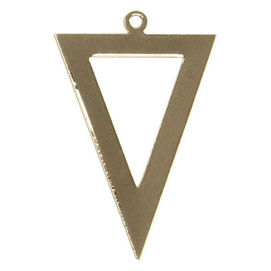 Brass Pendant - Inverted Triangle