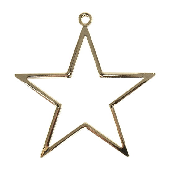 Brass Pendant - Star 18k Gold Plated