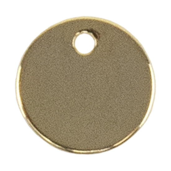 Brass Charm - Small Round 18k Gold Plated