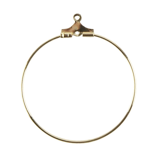 Brass Pendants - Hoops 18k Gold Plated