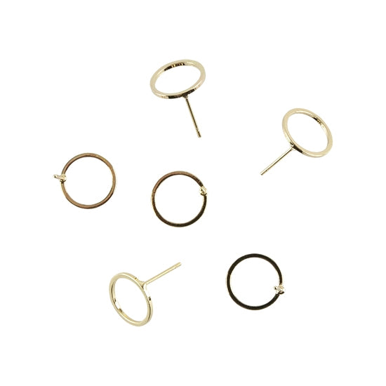 6 Brass Stud Ring - 18k Gold Plated