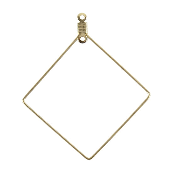 Stainless Steel Pendant - Rhombus - Golden Color -  