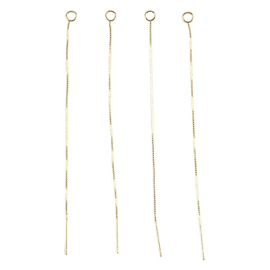 4 Brass Stud Ear Threads with Loop