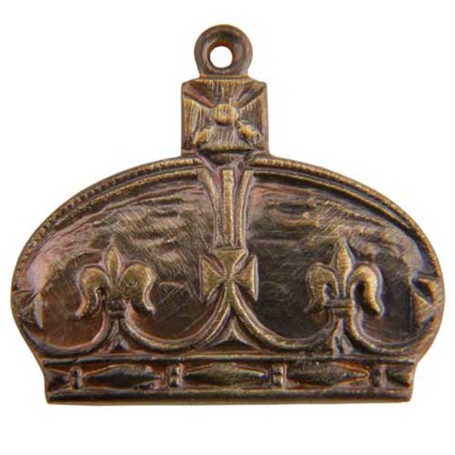 Brass Stamping - Royal Crown Charm Pkg/2