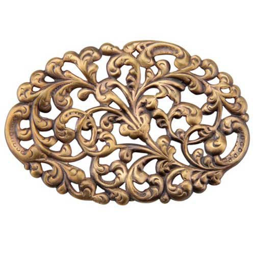 Brass Stamping - Acanthus Brooch Element