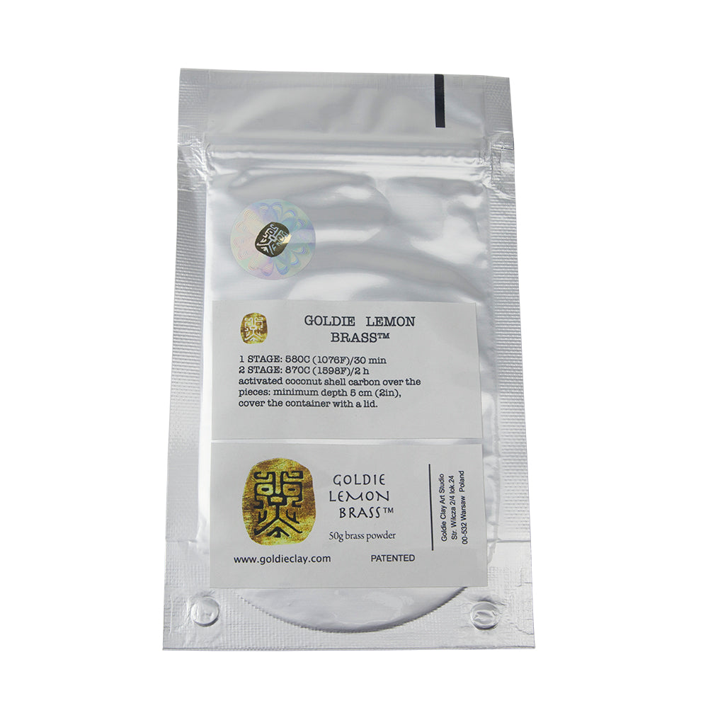 Goldie Lemon Brass™ Powder Clay 50g package