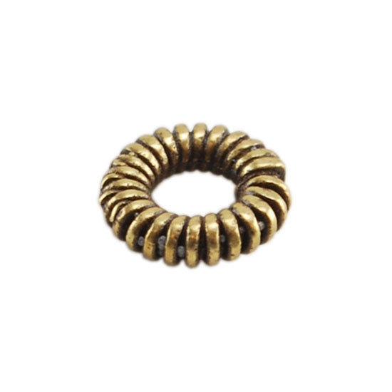 Bronze Plate Spacer - Coiled 6.5mm Pkg/4