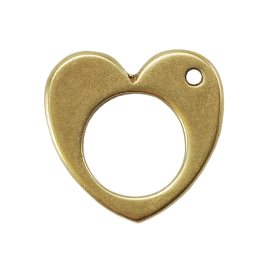 Bronze Plate Charm - Heart 13mm Pkg/1