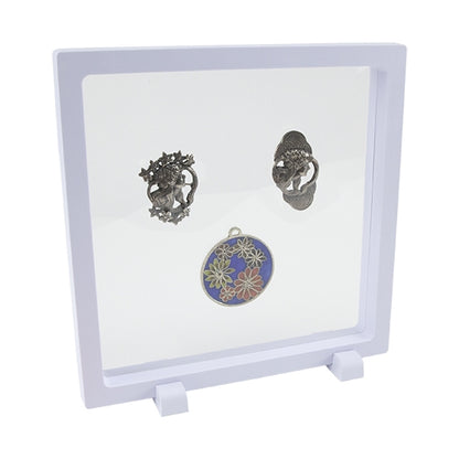 White Acrylic Framed Membrane Box with jewelry