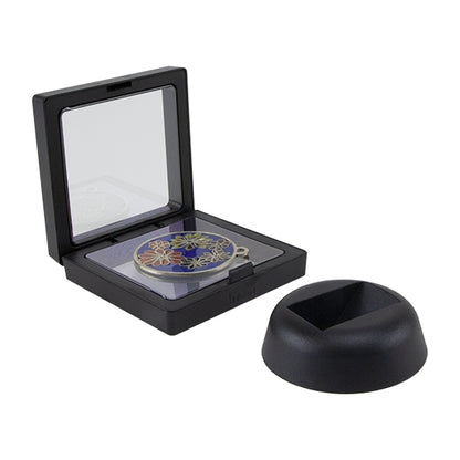 open black Acrylic Framed Membrane Box with jewelry
