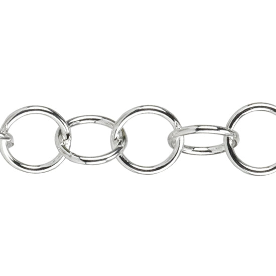 Sterling Silver Chain - 7mm Round Link Chain - By the Foot – Cool Tools