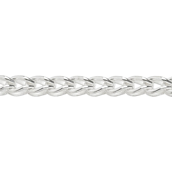 Sterling Silver Chain - 2.4mm Foxtail Chain - By the Foot