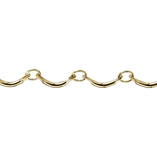 Brass Plate Chain - U-Shaped Bar 0.80mm