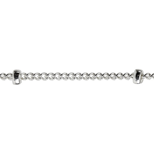 Sterling Silver Satellite Chain 1mm with 1.9mm Ball - By the Foot