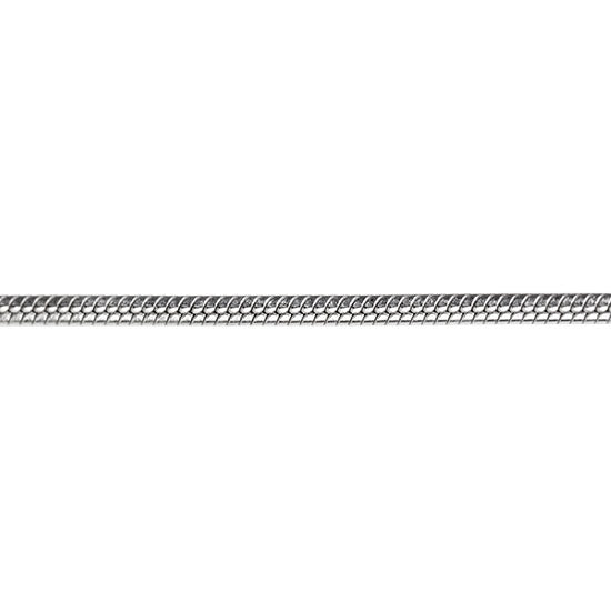 Sterling Silver Snake Chain (Rhodium) 1mm - 18 inch - Pkg/1