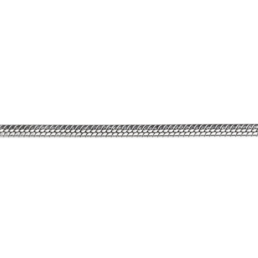 Sterling Silver Snake Chain (Rhodium) 1mm - 18 inch - Pkg/1