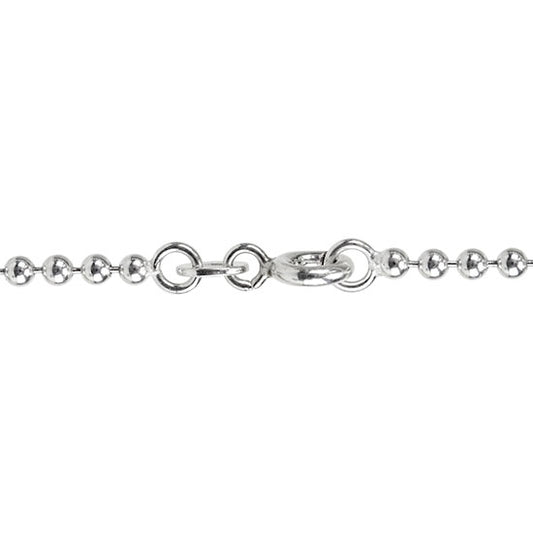 Sterling Silver Ball Chain 2mm - 24 inch - Pkg/1