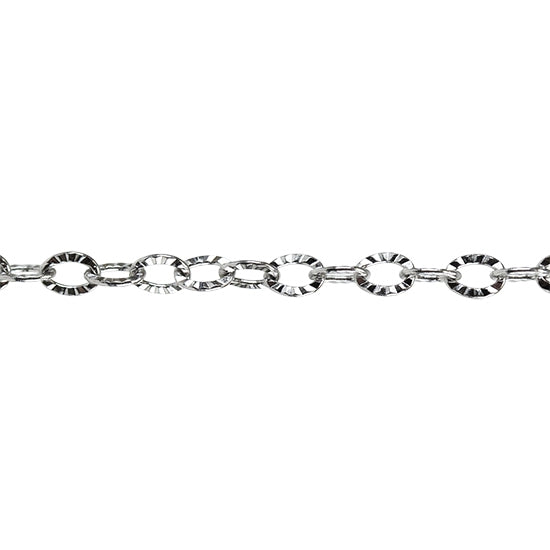 Ion Plated 304 Stainless Steel Textured Cable Chain - 3.5 x 2.5 x 0.4mm