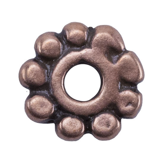 Copper Plate Beaded Heishi - 6mm Pkg/25