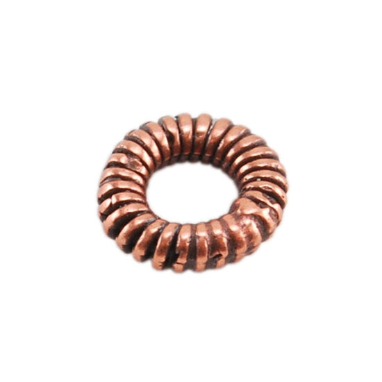 Copper Plate Spacer - Coiled 6.5mm Pkg/4