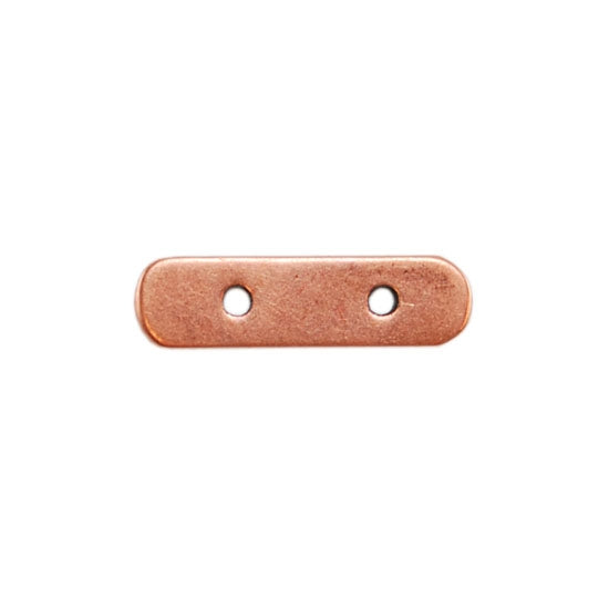 Copper Rectangular Spacer Copper Plate Bar Spacer - Double Strand Pkg/2