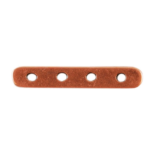 Copper Plate Bar Spacer - Quadruple Strand Pkg/2