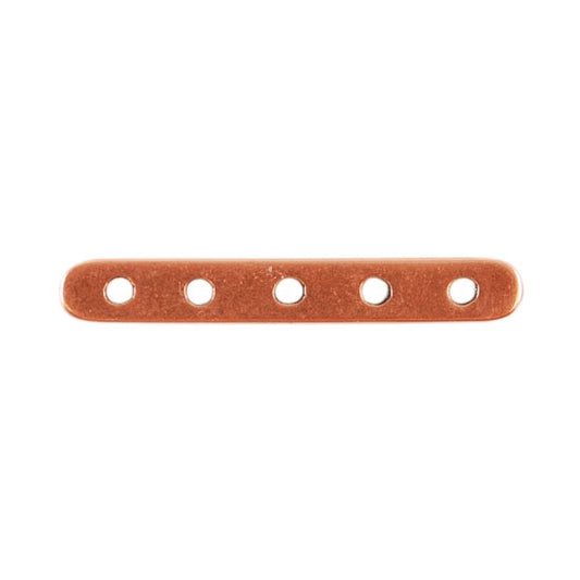 Copper Plate Bar Spacer - Quintuple Strand Pkg/2