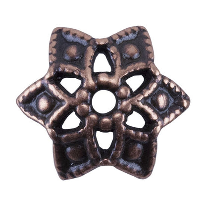 Copper Plate Bead Cap - Snowflake 8.5mm Pkg/2 - Cool Tools
