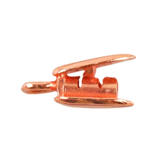 Copper Plate Crimp End Cap - Heart Leaf 1.5mm Pkg/2