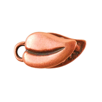 Copper Plate Crimp End Cap - Heart Leaf 4mm Pkg/2 - Cool Tools