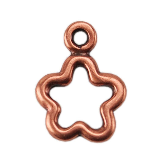 Copper Plate Charm - Open Flower Pkg/1