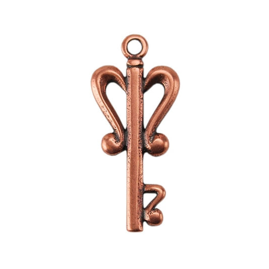 Copper Plate Charm - Key Large Pkg/1