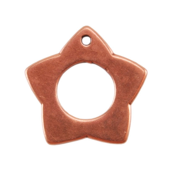 Copper Plate Charm - Star Pkg/1