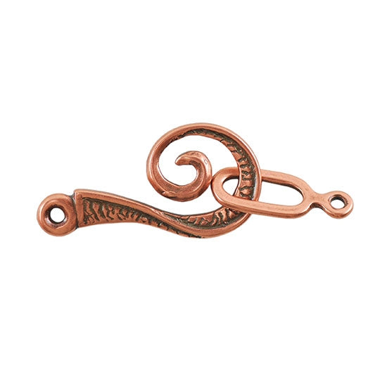 Copper Plate Hook & Eye Clasp - Oz - 1 Set