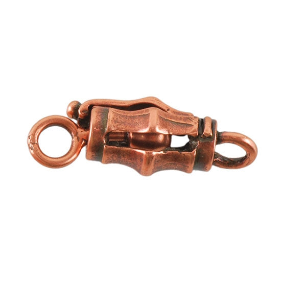 Copper Plate Ball & Joint Clasp - Medium Barrel - 1 Set