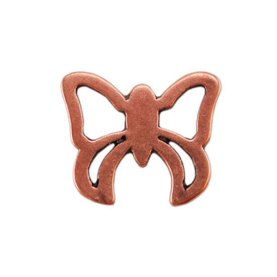 Copper Plate Jump Ring - Fancy Butterfly Pkg/2