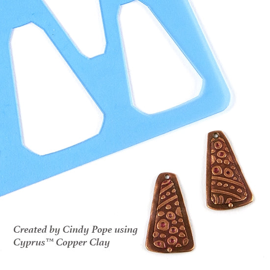 Cindy Pope Template - Tribal Triangle samples in cyprus copper clay