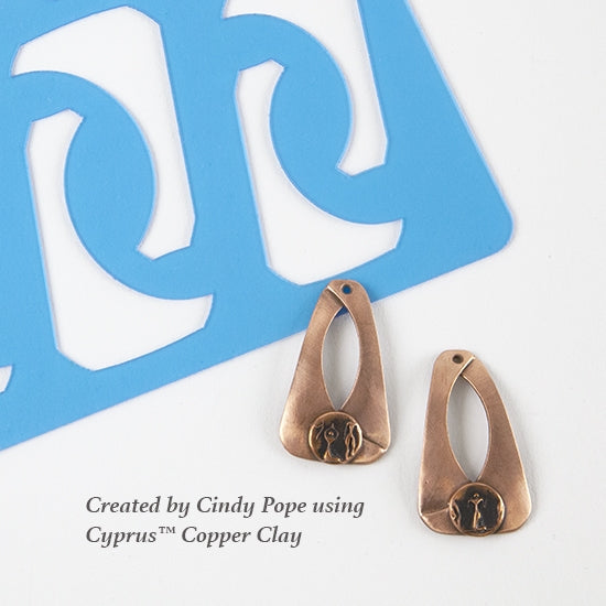 Cindy Pope Template - Tribal Triangle samples in cyprus copper clay