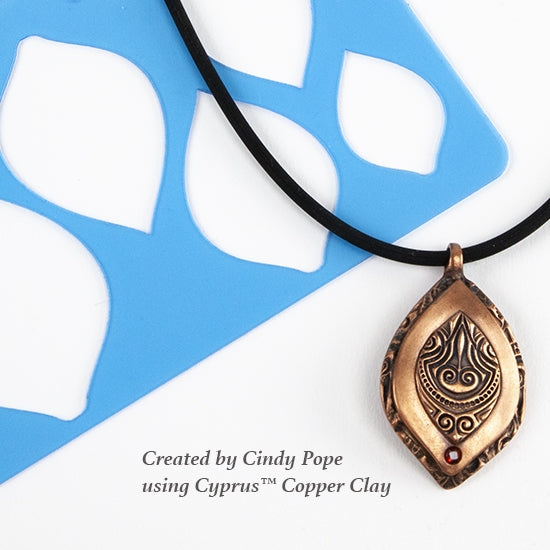 Cindy Pope Template - Organic Tear sample in cyprus copper clay