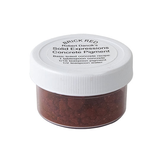 jar of Solid Expressions - Concrete Pigment - Brick Red - .5oz