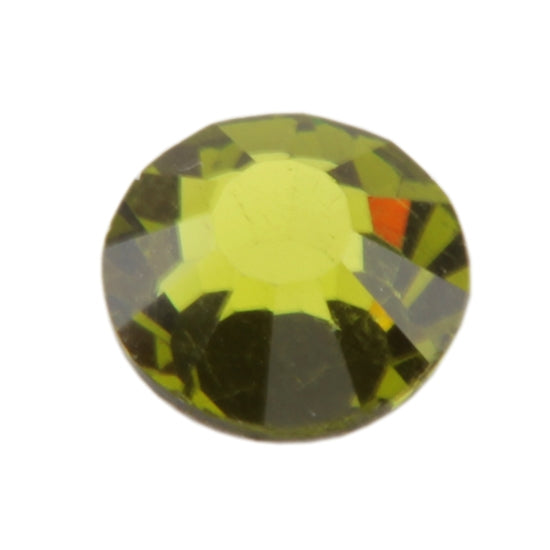 Crystal Olivine - Round Flat Back