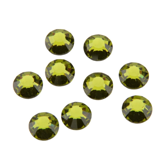 Crystal Olivine - Round Flat Back