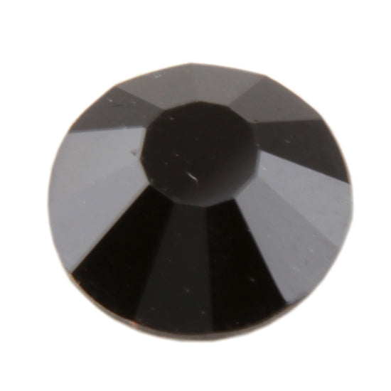 Crystal Jet Black - Round Flat Back