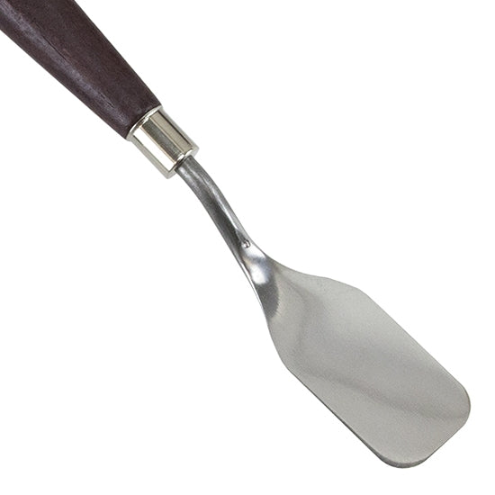 Stainless Steel Palette Scrapers Spatula Knives - Set of 5 These stainless steel scrapers come in handy when mixing clays, paints, micas, resin, or any other medium that you may want to use. Includes 5 pieces with wooden handles that keep hands away. Made of stainless steel with just the right elasticity that does not easily rust. 